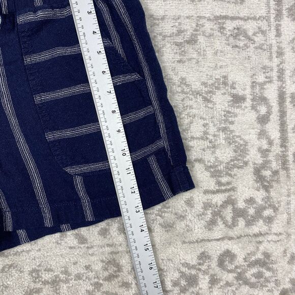Maurices Shorts Women's Striped Linen Blend High Rise Pull On Weekender Size XS - Picture 2 of 5